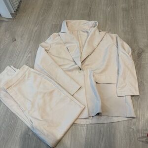 Women’s Cream Blazer and Pants Set